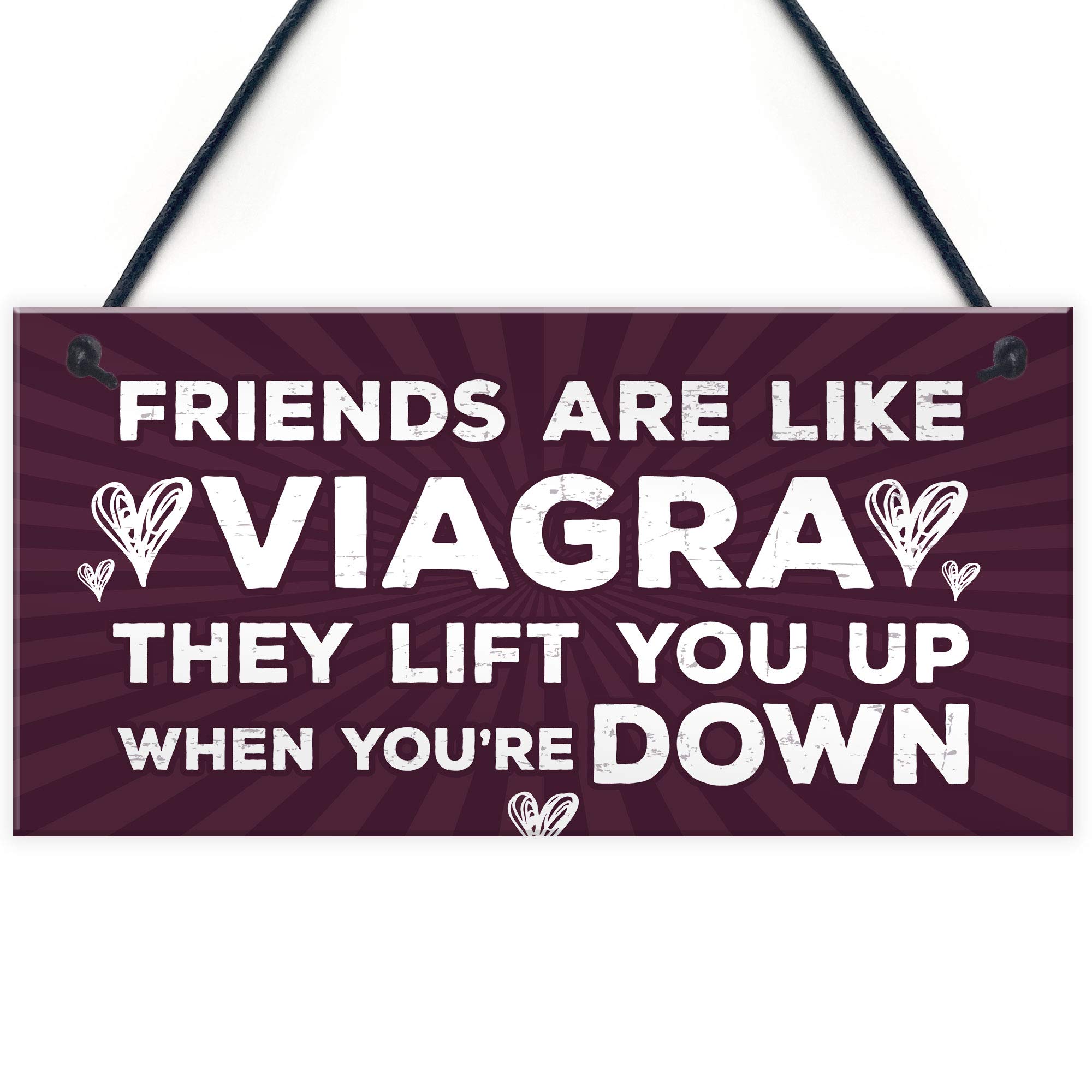 RED OCEAN Friends Are Like Viagra Novelty Friendship Birthday Gift Funny