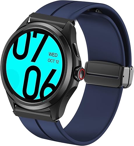 Lamshaw Compatible con Ticwatch Pro 5 Smartwatch Bands, 0.964 pulgadas de silicona suave hebilla magnética correas de repuesto compatibles con