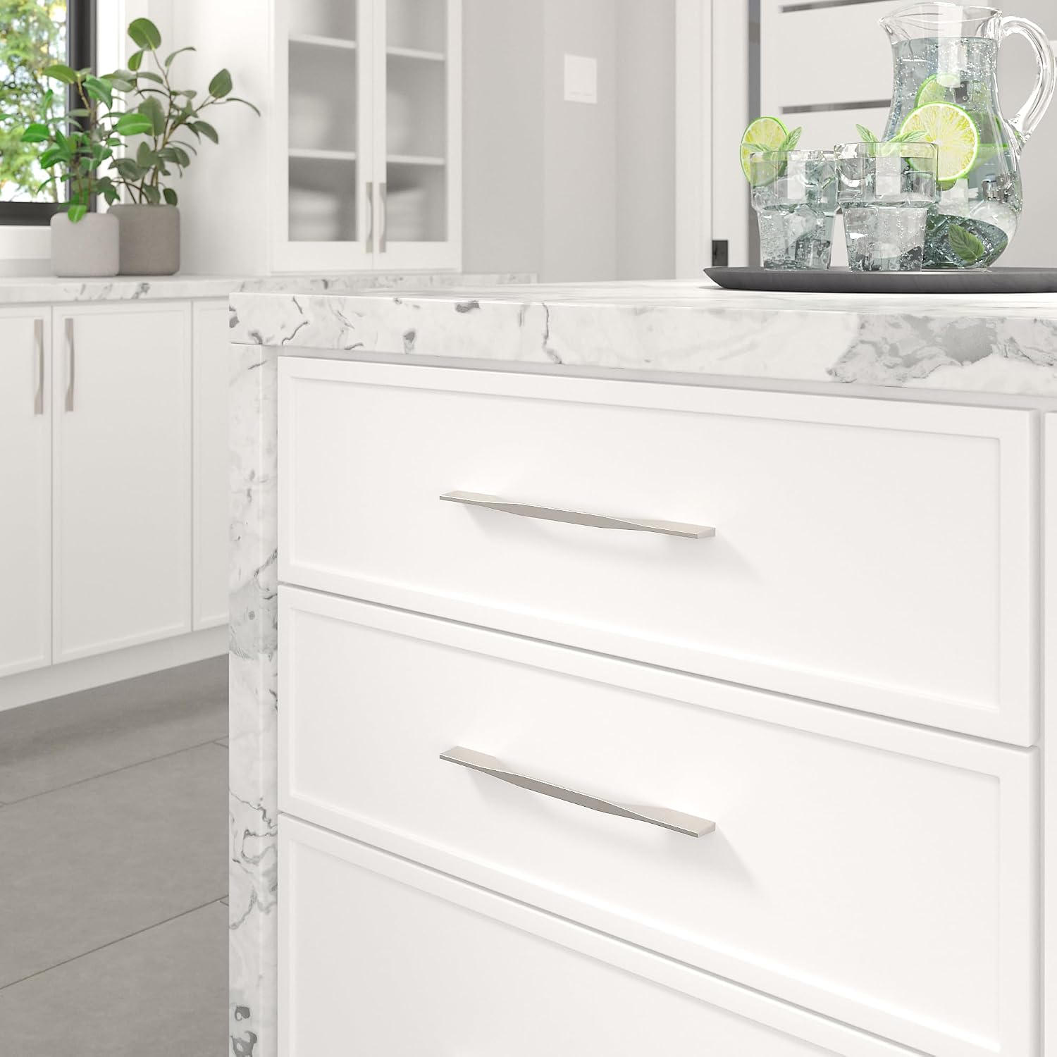 Richelieu | Creston 8 13/16-inch or 10 1/8-inch Brushed Nickel Cabinet Pull image 5