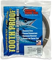 Vista 74 de AFW Alambre Líder Duro de Una Hebra de Acero Inoxidable a Prueba de Dientes - Brillante y Camuflaje para Tiburón, Barracuda, Caballa Real, Wahoo