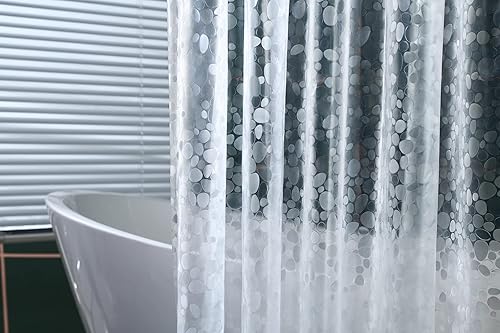 Miniatura 3 de Forro de cortina de ducha de EVA de 84 pulgadas extra largo, 9G de grosor, cortinas de ducha transparentes de 72 x 84 pulgadas con 5 imanes,