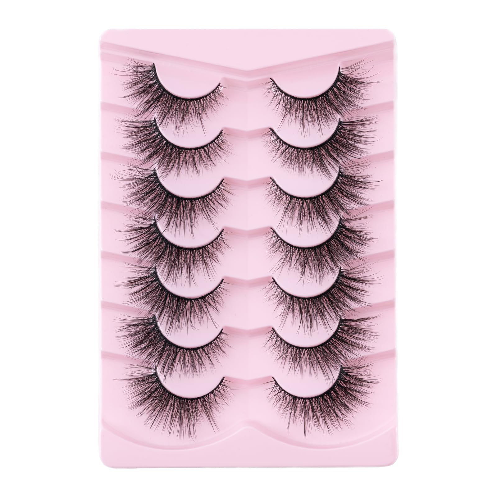 Beaunitti False Eyelashes Waterproof Lashes Fluffy Fairy Cat-Eye Tail Extension False Eyelash Natural