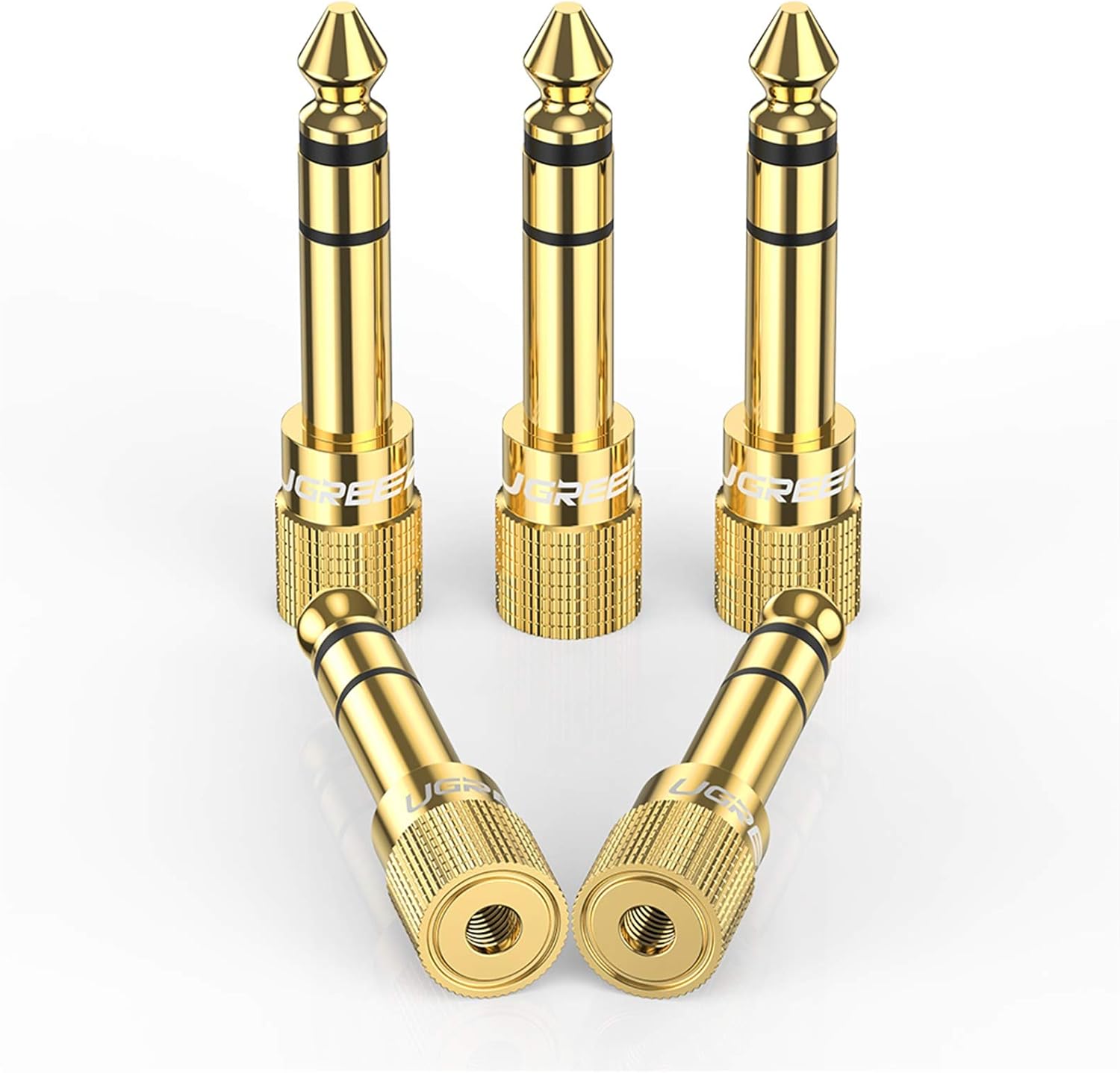 UGREEN 5 Pack 6.35mm to 3.5mm Audio Jack Adapter 6.35mm (1/4 Inch) Male