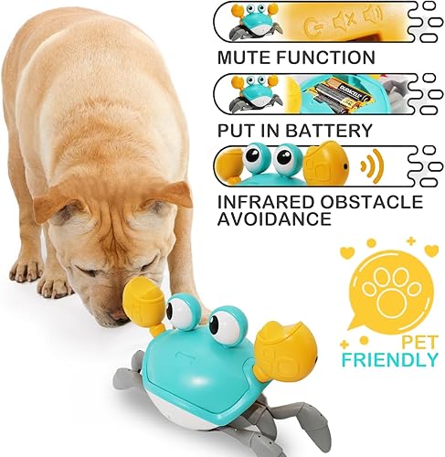 Miniatura 3 de Juguete para bebé de cangrejo para gatear, juguete avanzado de cangrejo infrarrojo con música, juguete para bebés de cangrejo bailarín para bebés,