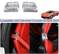 Vista 7 de Guía de repuesto para cinturón de seguridad compatible con Chevrolet Corvette C8 Stingray 2020-2023, clips de cinturón de seguridad ABS