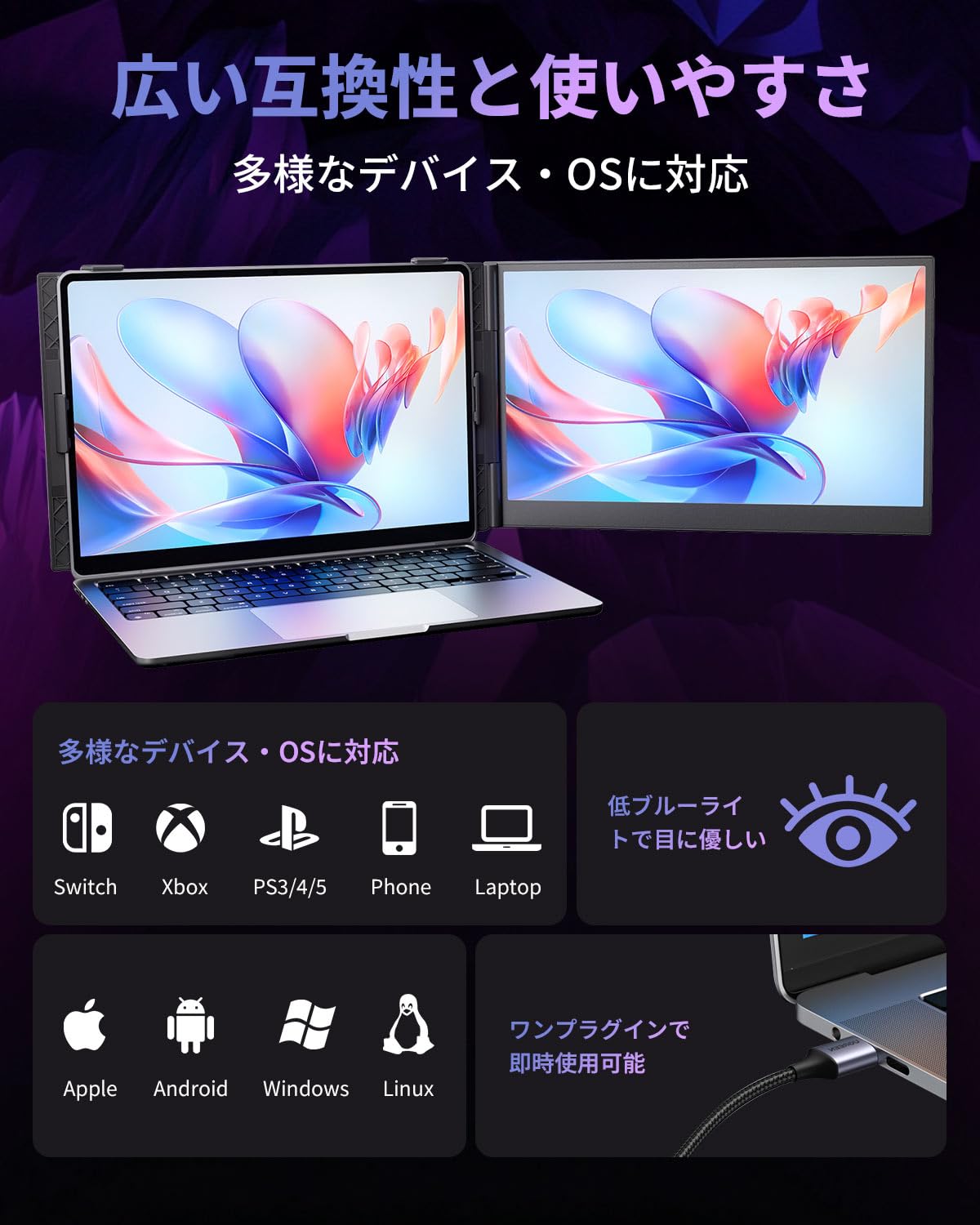 Amazon.co.jp: モバイルモニター 14インチ【超薄型0.4cm 超軽量0.6kg