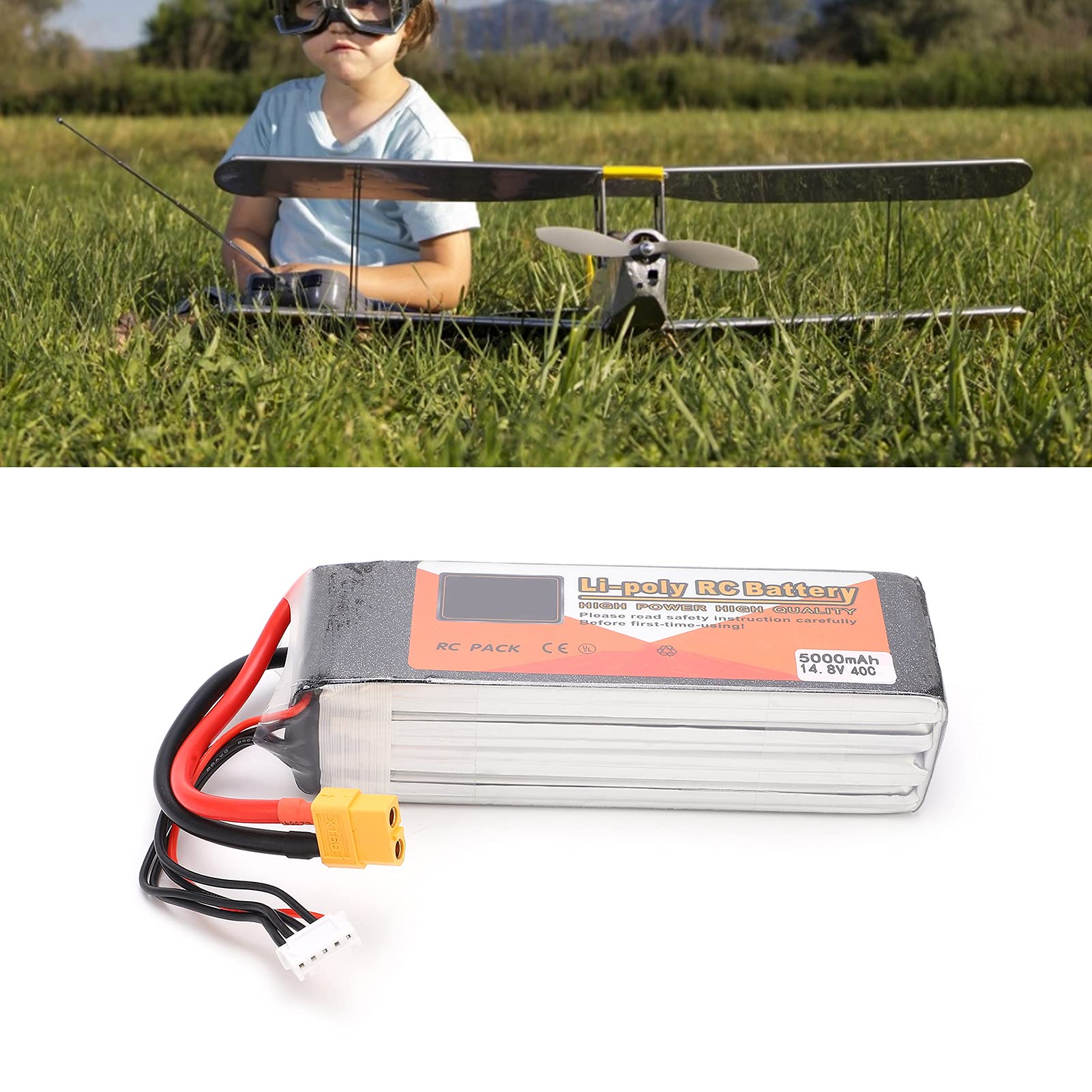 5000 MAh 40C 4S XT60 Wtyczka Bateria Litowa, Bardzo Długie Godziny Pracy Wysokowydajna Bateria Lipo do Samolotów FPV Racing Drone RC Quadcopter