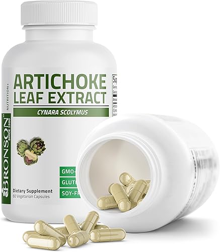 Miniatura 6 de Bronson Hoja de alcachofa extra fuerte apoya la digestión saludable función hepática saludable, sin OMG, 60 cápsulas vegetarianas