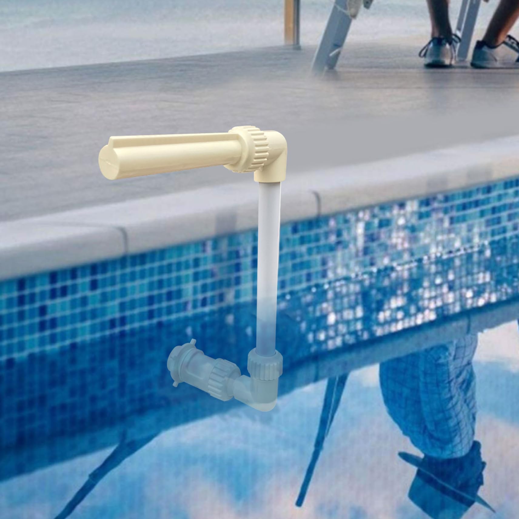 SMZhomeone Edelstahl Wasserfall - Elegante Pool-Deko Mit Spiegeloptik
