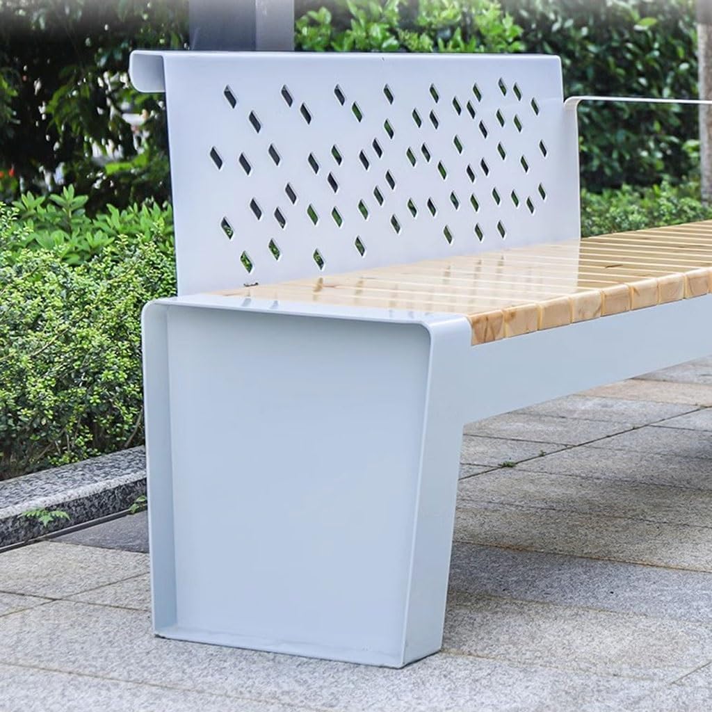 Patio Benches for Outdoors Park Chair Outdoor Bench Shopping Mall Seat Square Community Solid Wood Leisure Public Backrest Garden Benches for Outdoors