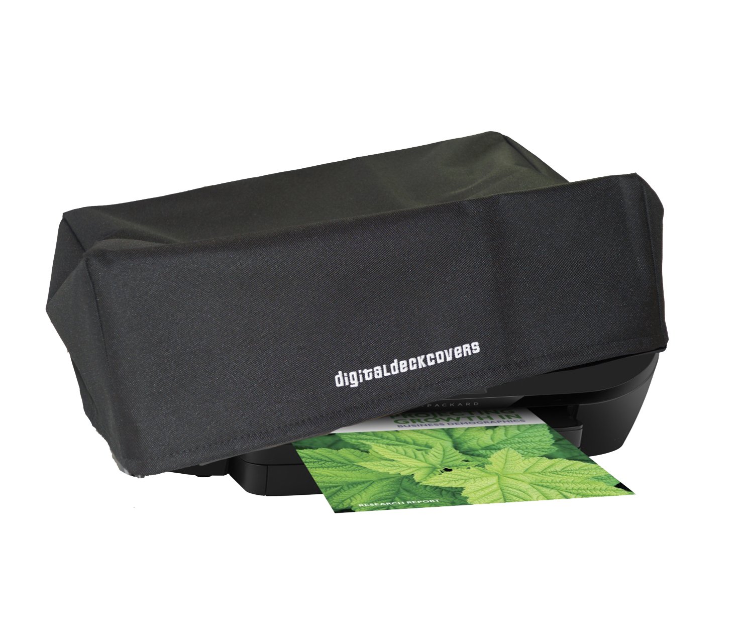 DigitalDeckCovers Dust Cover & Protector for HP OfficeJet 5740/5744 / 5745/5746 Printer-s [Antistatic, Water Resistant, Heavy Duty Fabric, Black]