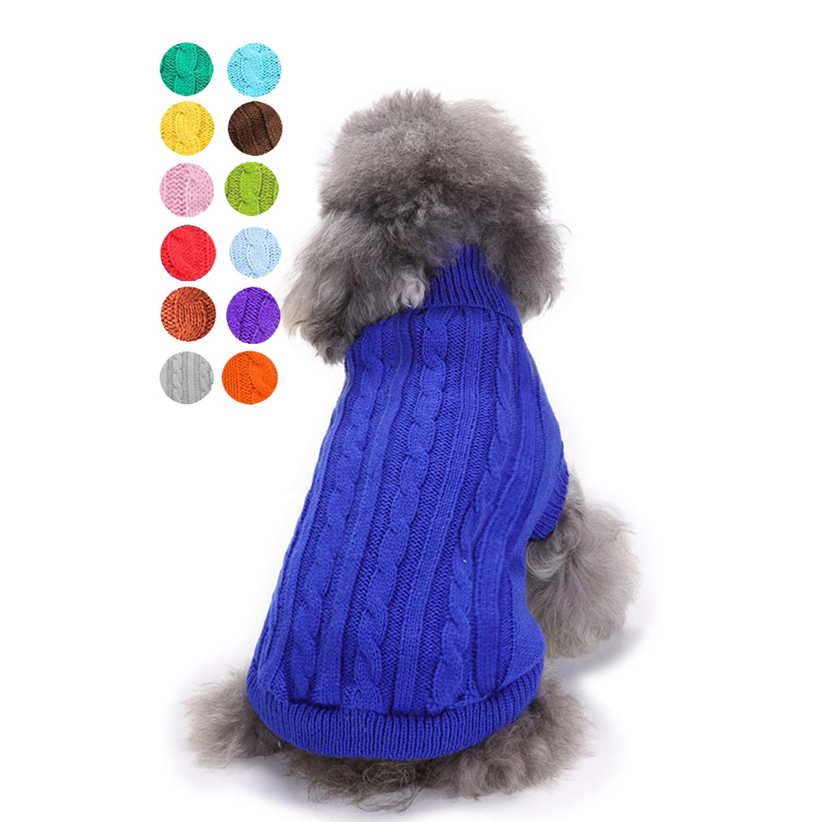 Dog Sweater, Warm Dog Sweaters for Small Dogs Medium Large Dogs, Cute Winter Classic Turtleneck Pet Sweater Cat Sweater Dog Clothes Coat Dog Christmas