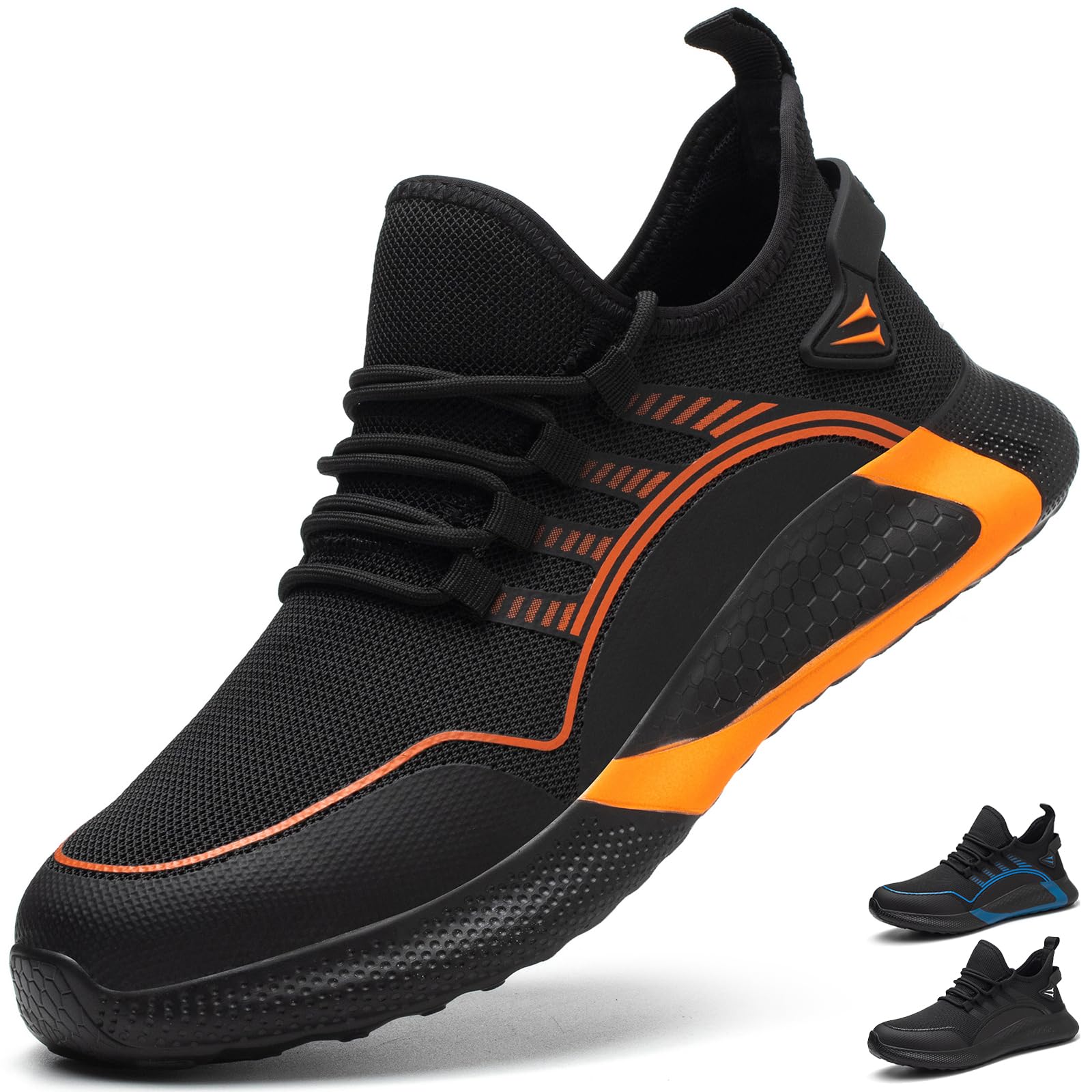 Zapatillas de Seguridad Hombre Mujer Transpirable Zapatos de Seguridad Ligero Antideslizante Zapatillas Trabajo con Puntera de Acero Comodo