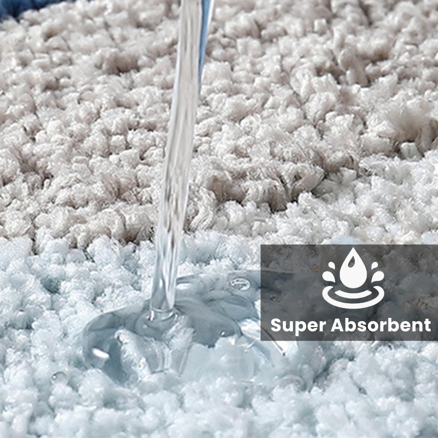 Trlyane Tapis de Bain Antidérapant, Tapis Salle de Bain Moelleux en Microfibre, Tapis de Douche Absorbant Lavable en Machine pour Salle de Bain