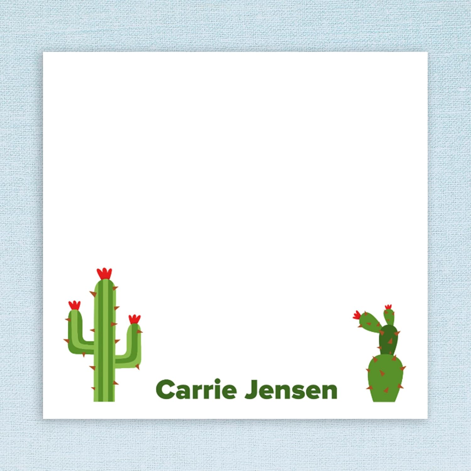 Custom Sticky Notes Cactus Design // 3"x3" with 50 Sticky Notes per pad // Personalized Stationery, Customizable, Gift idea, Teacher Appreciation, cactii (5)