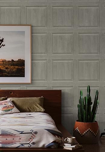 Miniatura 2 de NextWall Papel tapiz de imitación lavado para despegar y pegar (peltre cálido)