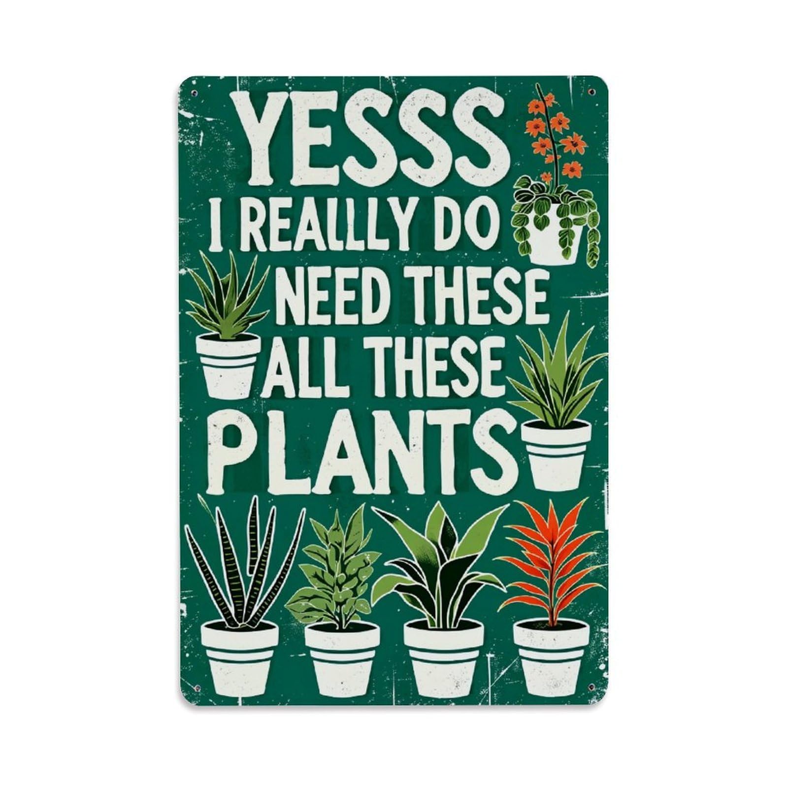Jdfenggu Vintage Plant Lover Humor Art Print Retro Metal Tin Sign, Decor Art Poster For Bar, Home, Man Cave, Kitchen, Laundry Room Gift 8X12inch