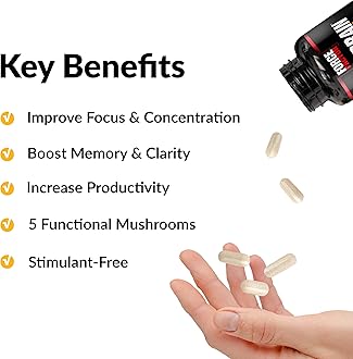 Force Factor Forebrain Focus Brain Booster, Brain Supplement to Boost Clarity & Concentration, Improve Memory & Increase Productivity, Nootropic Brain Support Supplement, 180 Capsules, Black