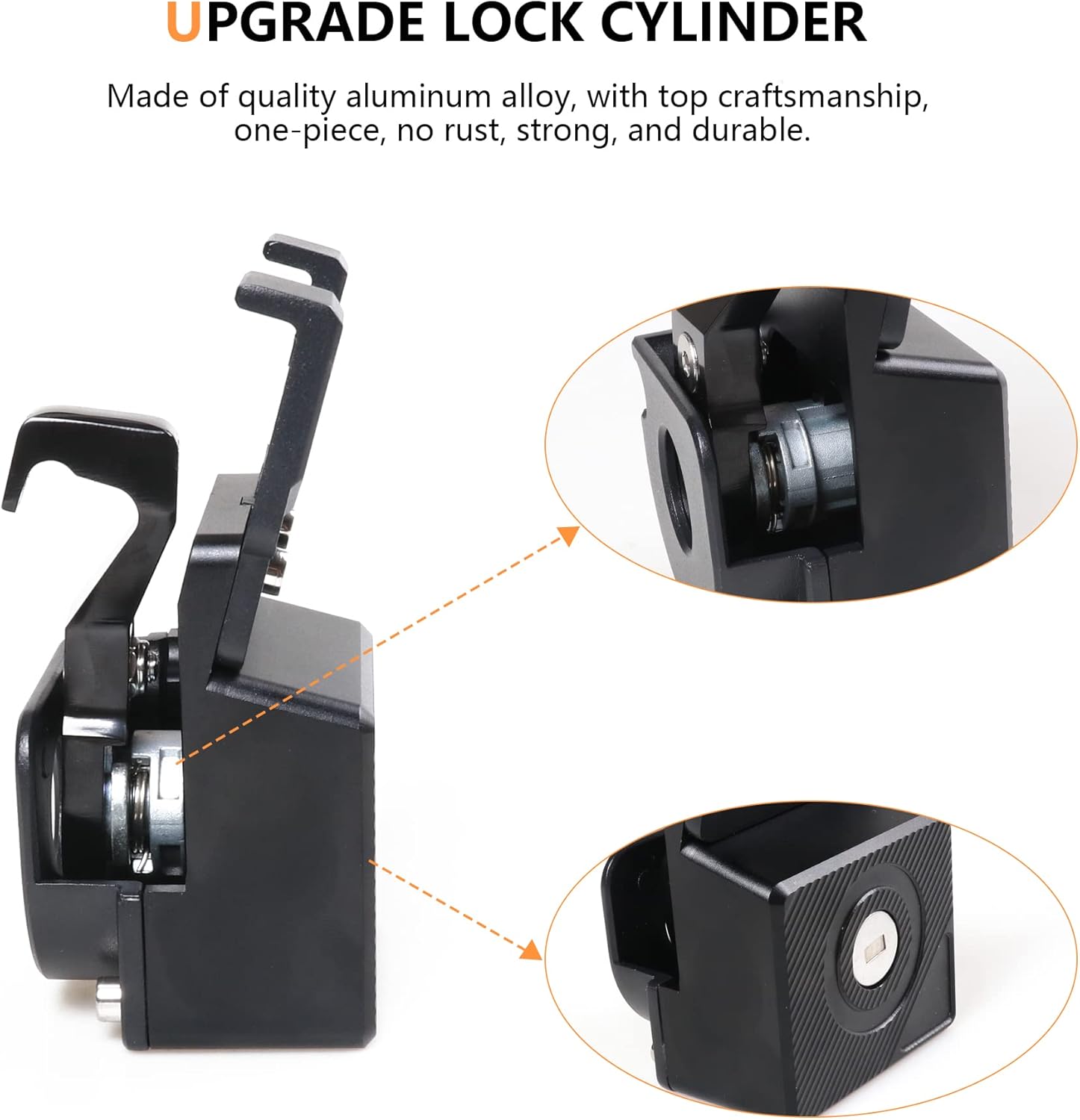 JL Hood Lock for 2018-2025 Jeep Wrangler JL JLU Unlimited 4XE Anti-Theft Hidden Hood Latches Locking Safety Catch Auto Rebound 1 Piece Black with 2 Keys