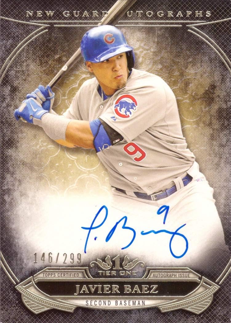 2015 Topps Tier One #NGA-JBA Javier Baez Certified Autograph Baseball Card from Rookie Season - Only 299 made!
