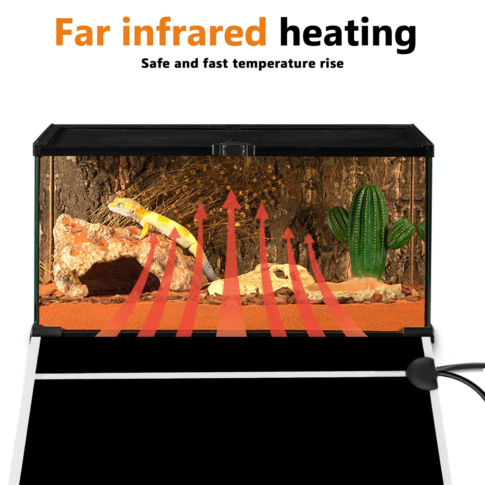 Tappetino Riscaldante Per Rettili SIGANDG 20W 42x28cm - Impermeabile Per Terrario - Foto 7