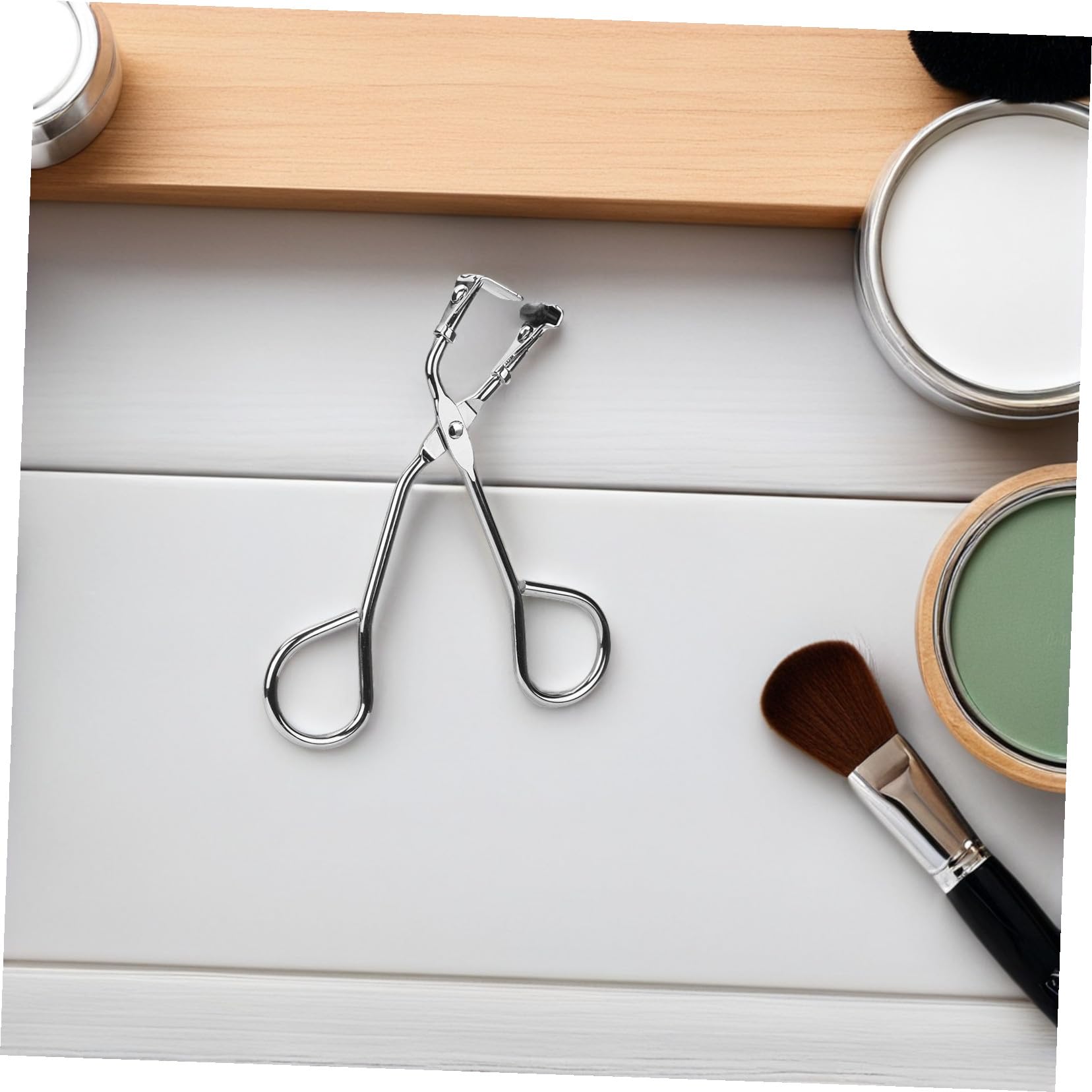 Didiseaon Rizador De Pestañas Profesional Portátil De Acero Inoxidable Dispositivo De Rizado Fácil y Preciso Para Mujeres Diseño Compacto y Multifuncional Para Maquillaje Diario