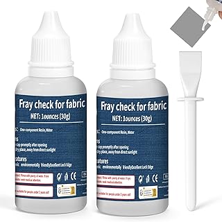 60g Fray Stop for Fabric, Transparent and Washable Anti Fray for Fabric with Scraper Prevent Fraying and Unraveling, Suitable for Embroidery Stitchery Sewing Supplies