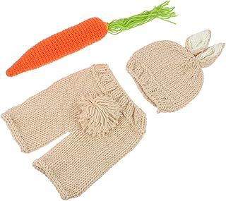 Homoyoyo 1 Conjunto De Roupas De Fotografia Trança Touca Bebê Roupas Recém-Nascidas Vestido De Páscoa Acessórios De Kits De Crochê Para Crianças Recém-Nascidas Foto Adereços Fio
