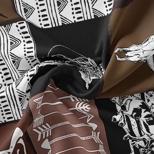 Miniatura 6 de QOOMO Juego de ropa de cama de vaquero occidental a rayas, cuadrícula geométrica, marrón, a cuadros, juego de edredón para niños, con estampado de