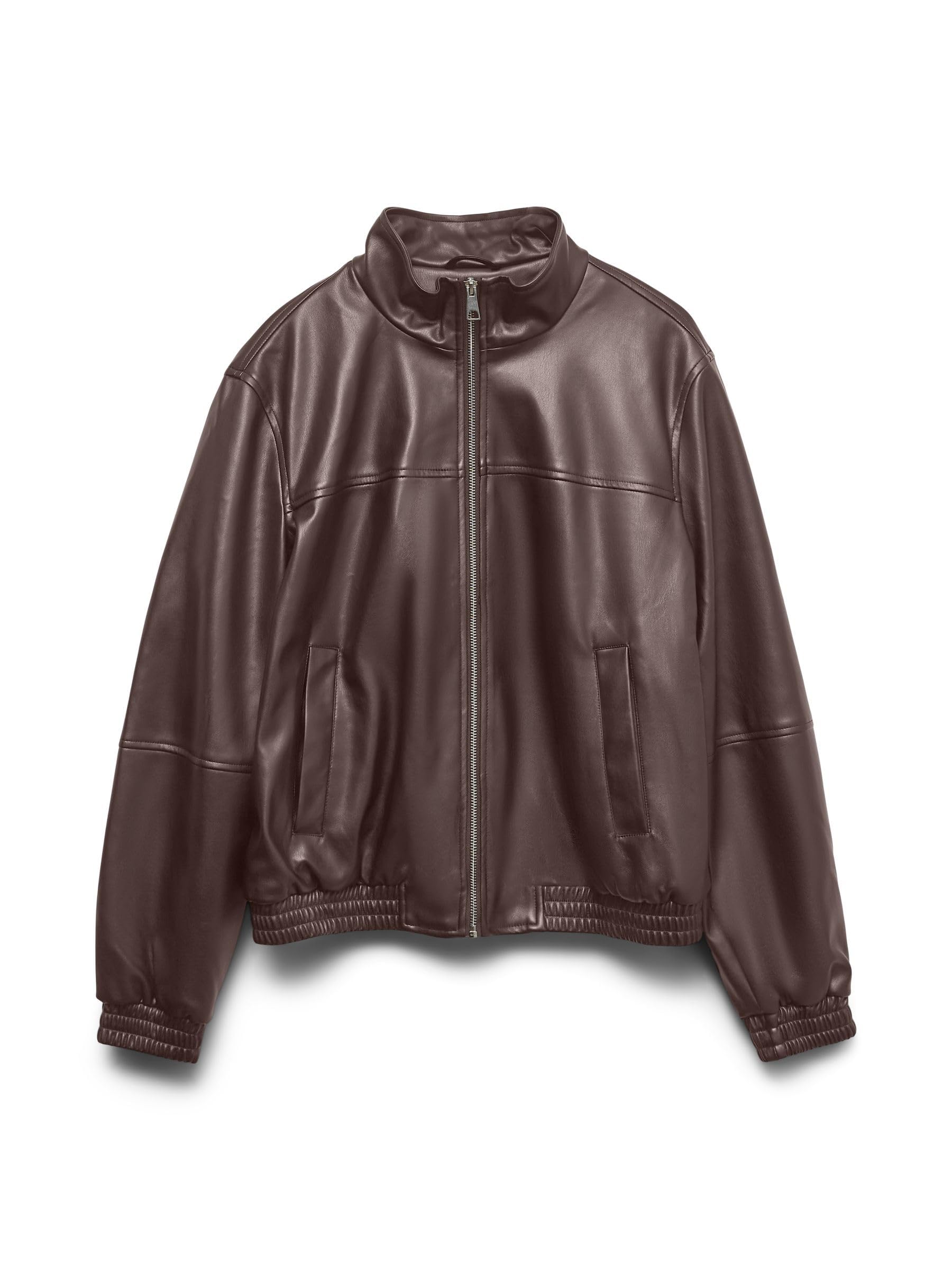 Vero Moda Vmcaiaava - Chaqueta corta con revestimiento, chocolate Martini, talla L para mujer