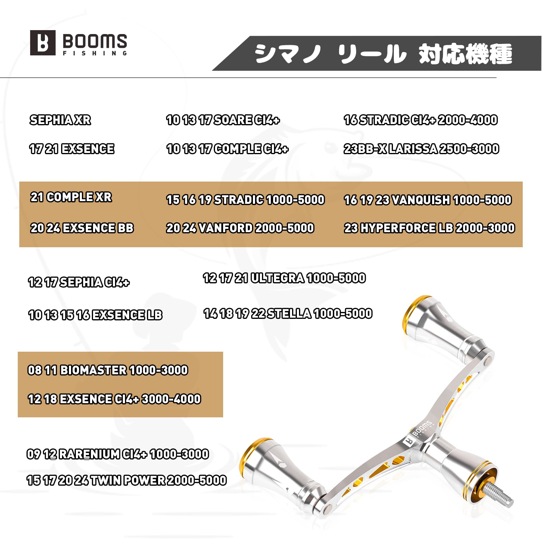Amazon | Booms Fishing リールハンドル シマノ (Shimano) スピニング