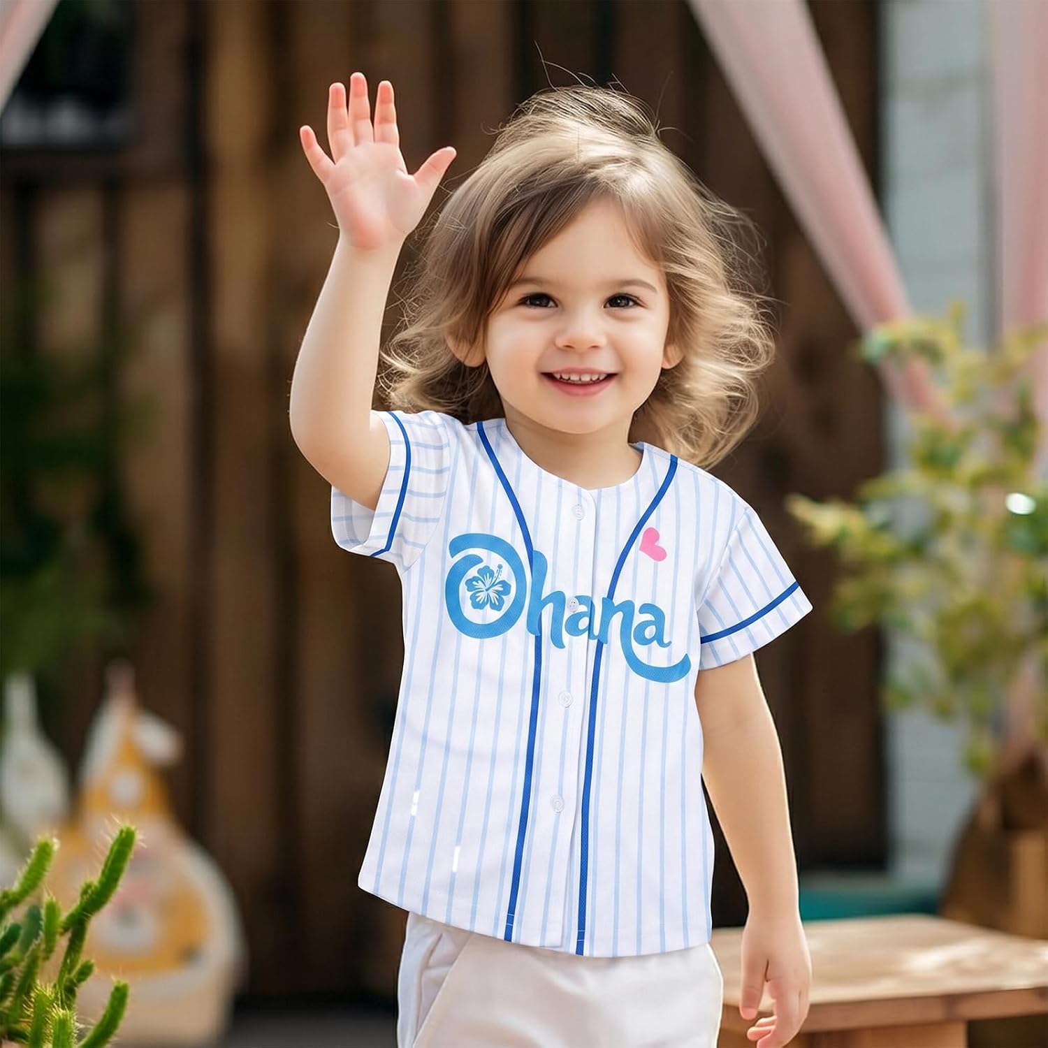 Baseball Jersey for Toddler Girl Boy Hawaiian Shirt Game Day Short Sleeve Button Down Shirts Ohana Tee Tops