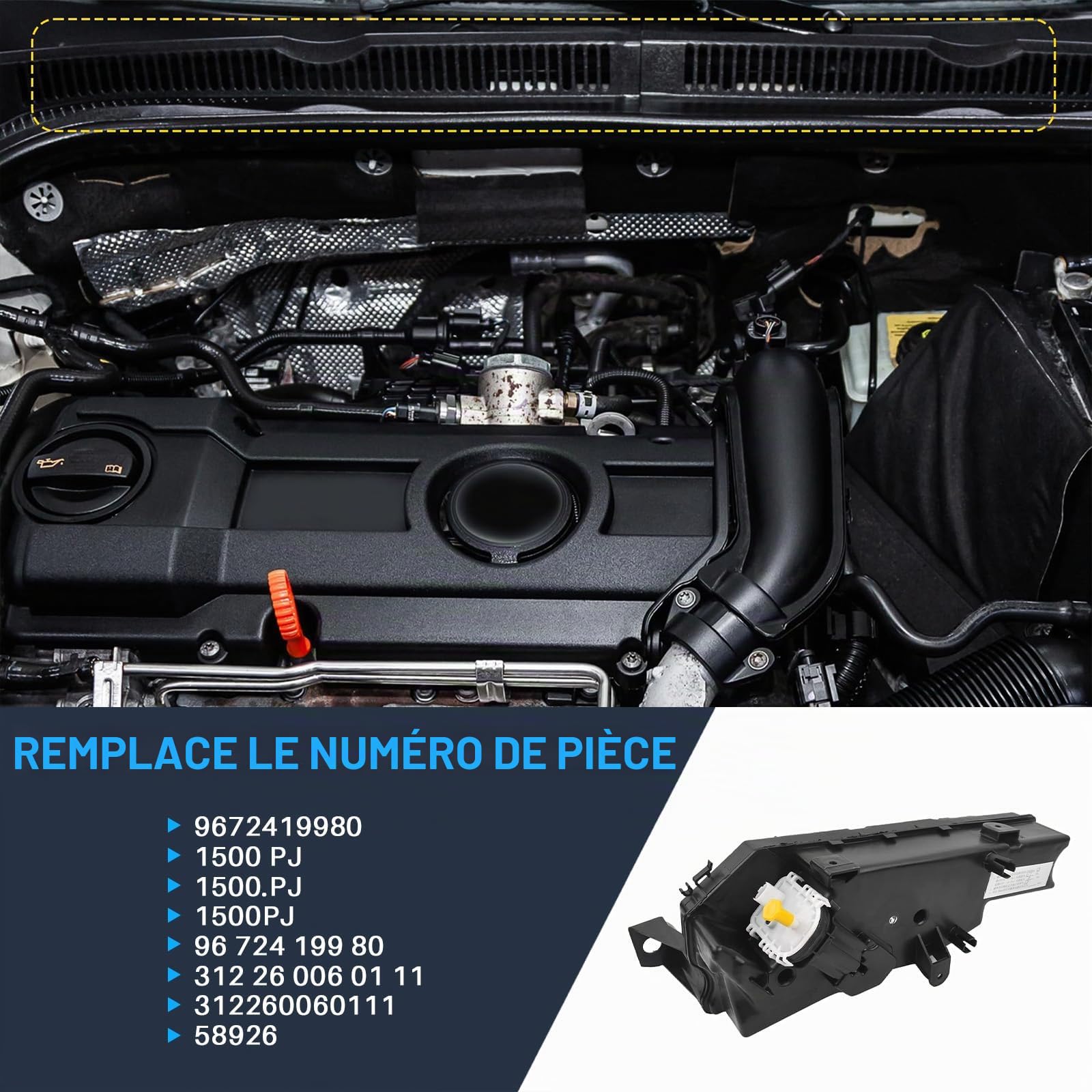 Réservoir de carburant additif réservoir de liquide DPF Remplacement pour Berlingo C4 Picasso DS5 Partner Tepee Accessoire Voiture # 9672419980 1500.PJ