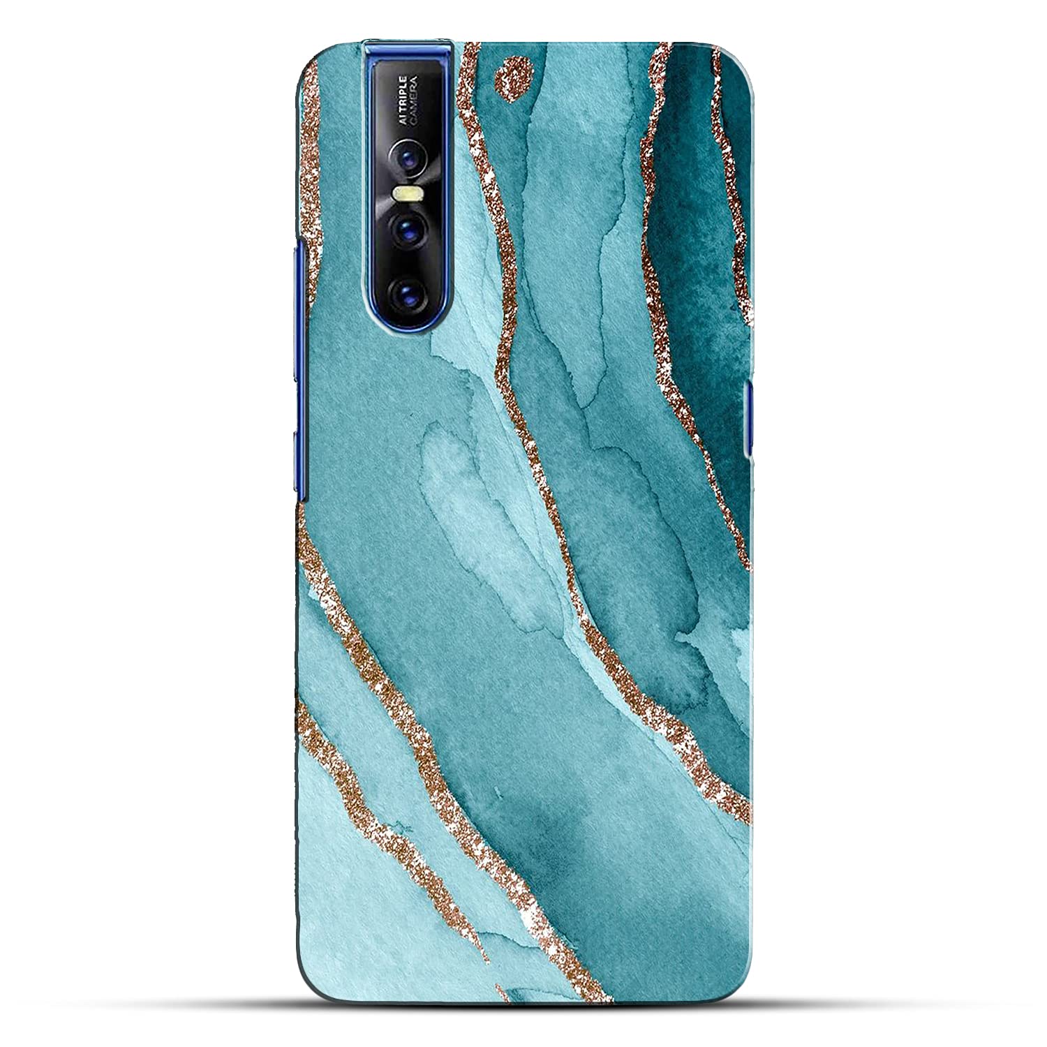 COLORflow VIVO V15 PRO Back Cover | Blue Marble Golden Stripes | Designer Printed Hard CASE Bumper Back Cover for VIVO V15 PRO (B098LRGBJ4) Amazon Price History, Amazon Price Tracker