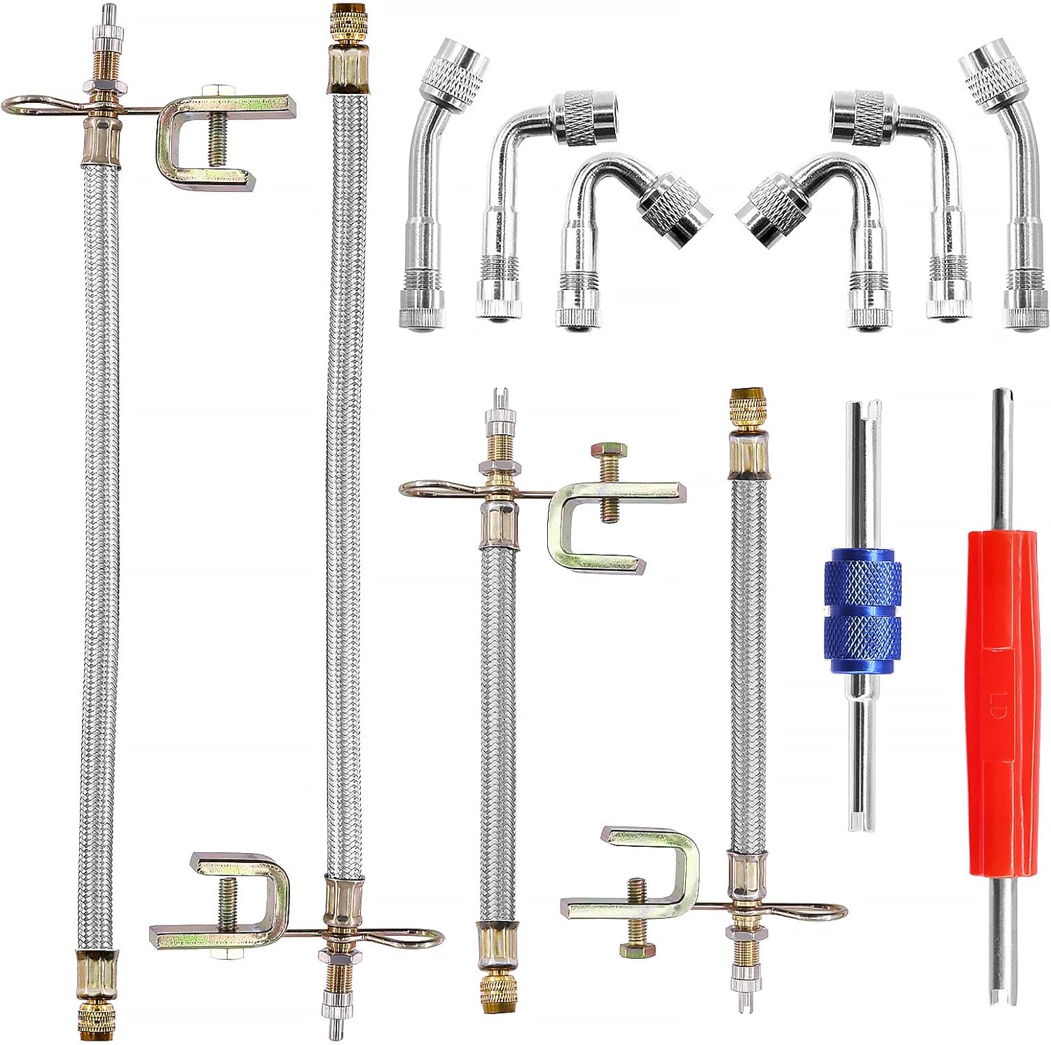 Keadic 12Pcs 7" 12" Universal Stainless Steel Tire Wheel