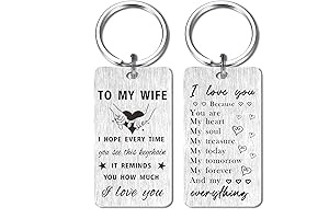 Romantic Anniversary Keychain - Perfect Birthday Gift for Wife from Husband