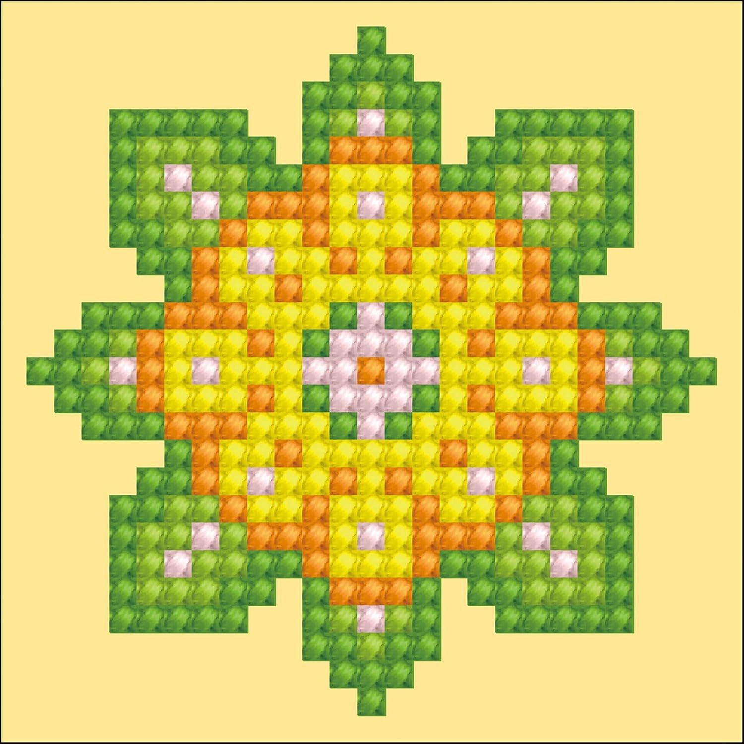 DIAMOND DOTZ Flower Mandala 1 Pattern Diamond Painting Kits for Adults - Diamond Art Kits a Relaxing Creative Craft Kit with Dotz Gems 3"x3"