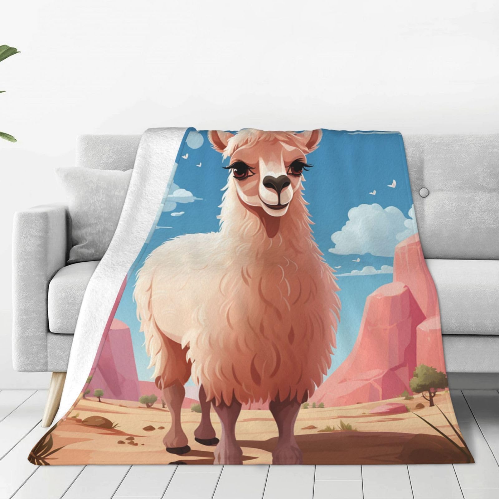 Couverture micro polaire ultra douce de qualite superieure camel