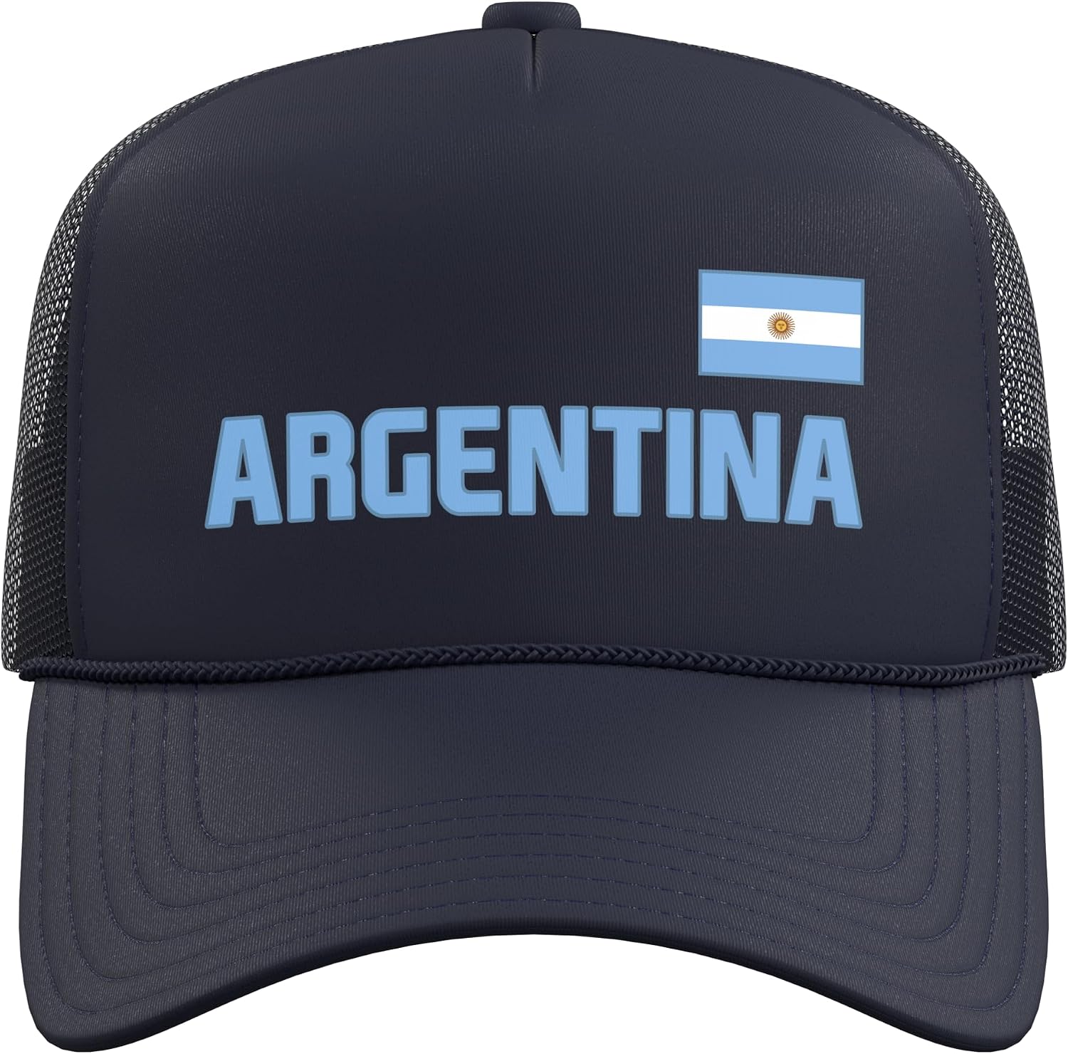 Argentina Flag Argentinian Pride International Country Trucker Hat with Adjustable Mesh Back