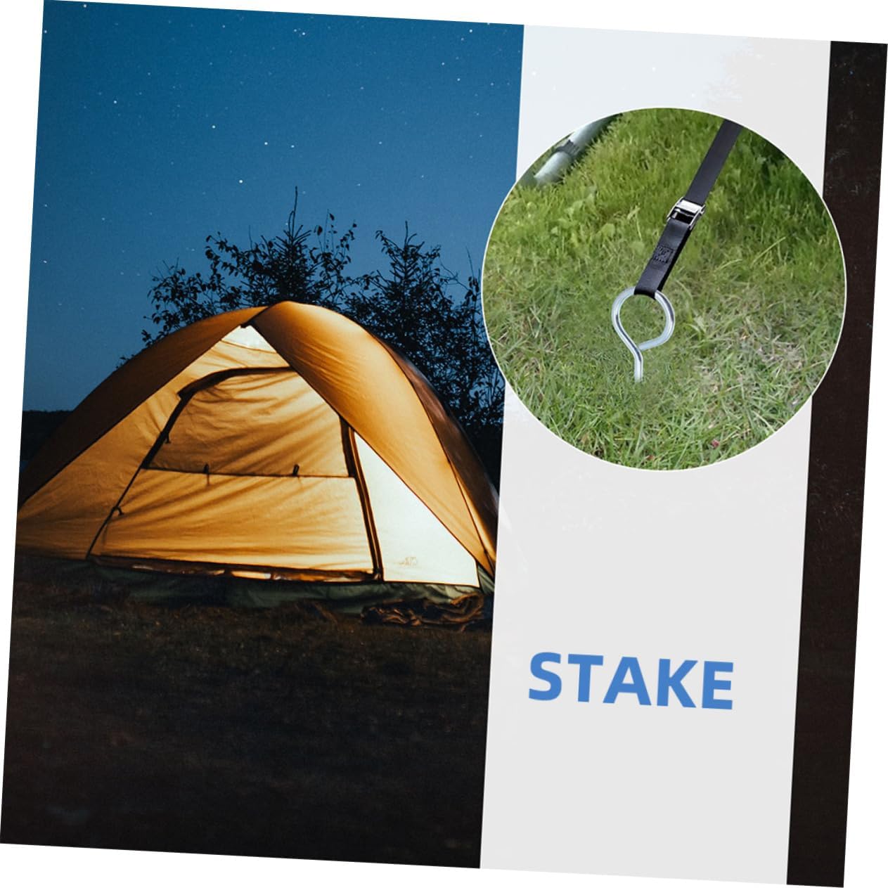 POPETPOP 4pcs Heavy Duty Spiral Tent Stakes for Camping Outdoor Use Iron Ground Anchors for Tents Trampolines and Dogs Sturdy and Reusable