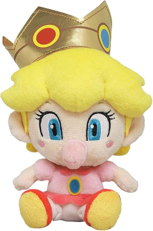 Little Buddy LB Super Mario All Star Collection 1249 Baby Peach Plush, 6", Yellow