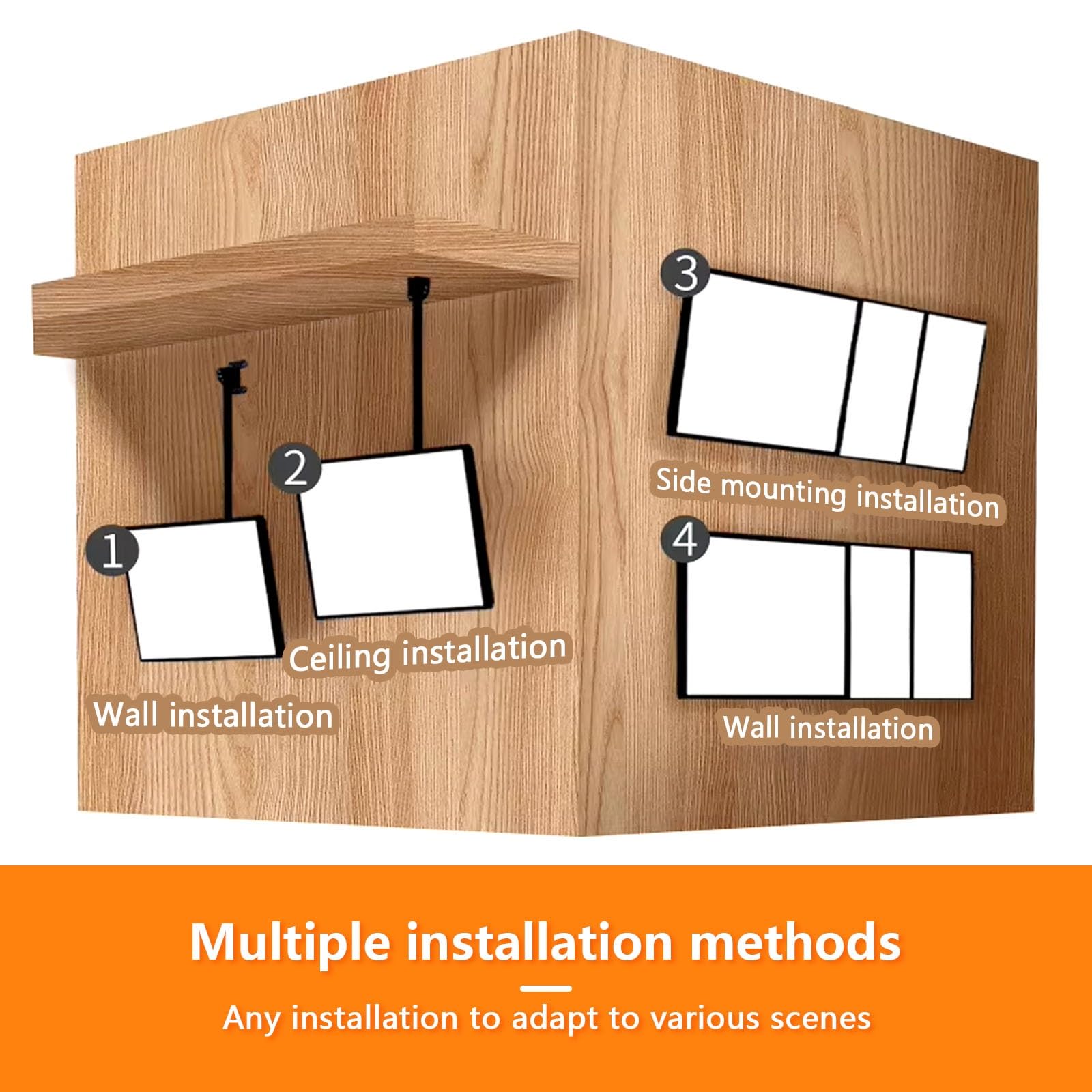 Digital Signage Displays Wandmontage 3D Menütafel Einstellbarer Winkel LED Leuchtkasten für Restaurants und Geschäfte - Bilder frei ändern für Werbung