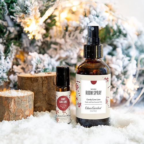 Miniatura 2 de Edens Garden Candy Cane Lane Spray natural para habitación y lino, 100% puro aceite esencial para Navidad, ropa de cama y el hogar, aerosol de