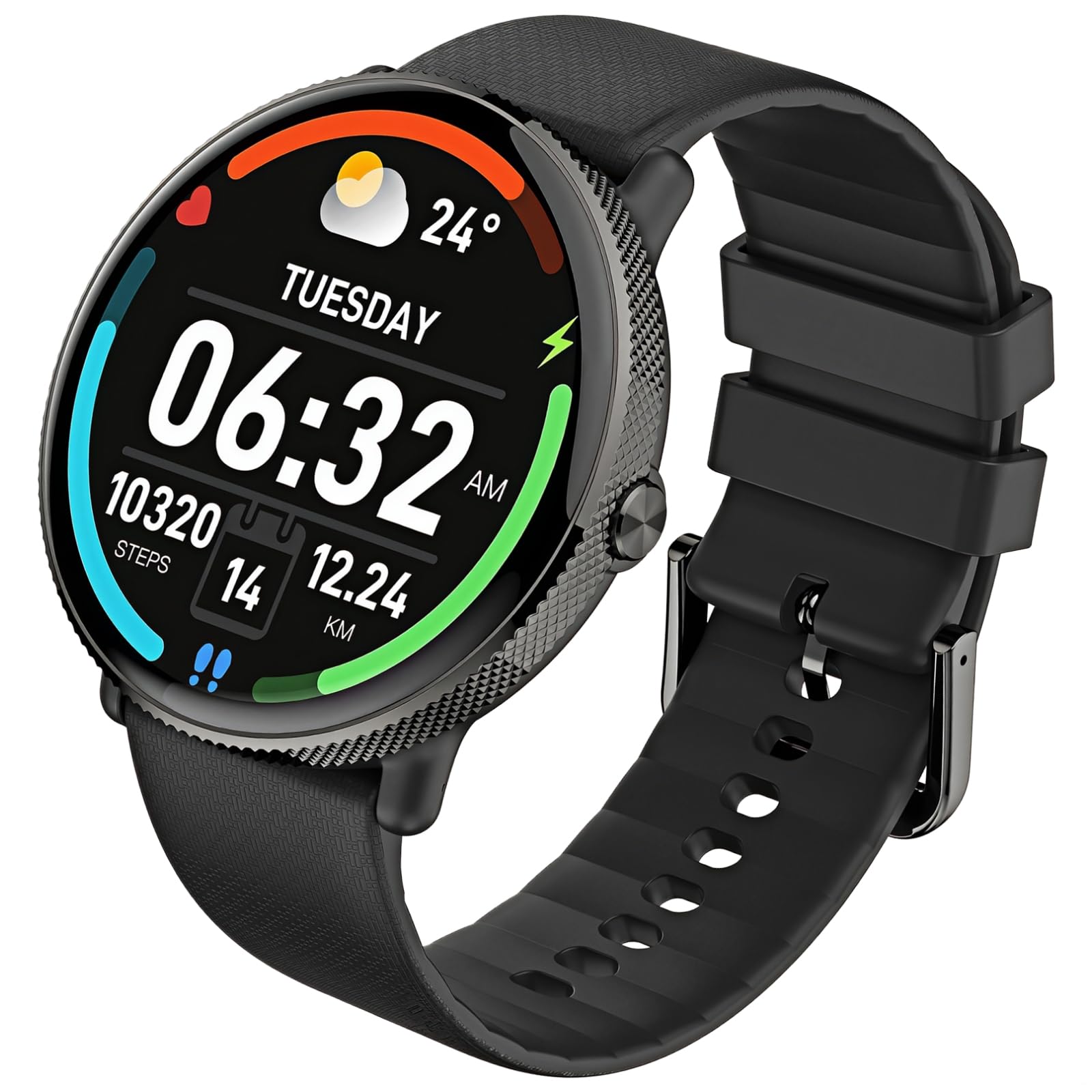 Dziecięcy smartwatch Amoled High-Definition S61, sportowy pasek z funkcją bezprzewodowego połączenia, wodoodporny IP68, różne tryby sportowe, czarny, dostosowany do młodych umysłów