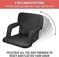 Vista 6 de ONIVA de Picnic Time, Ventura - Silla reclinable para estadio, azul marino, 38 x 20 x 4