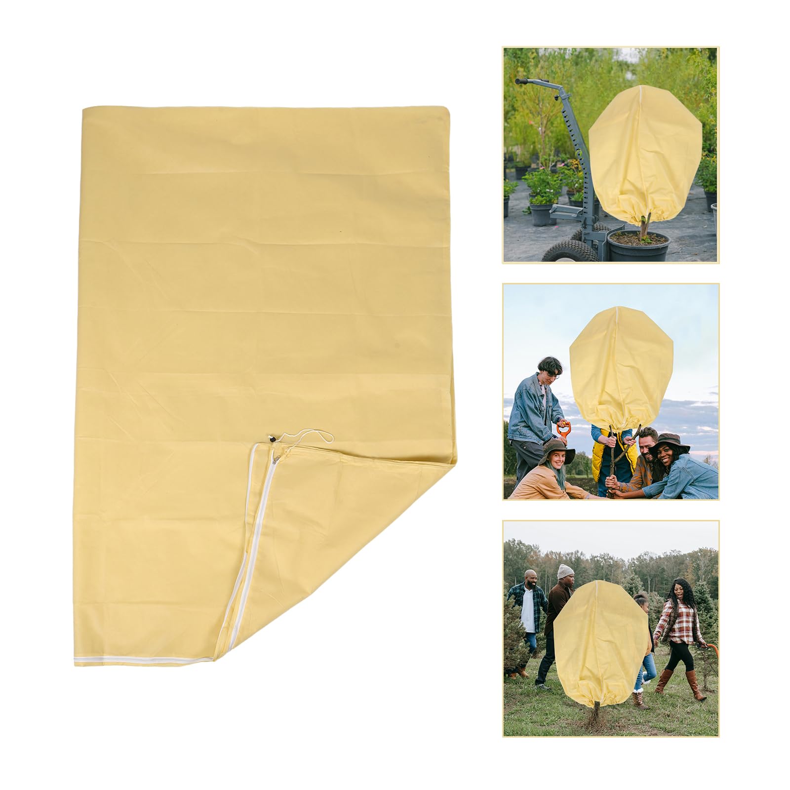 Toddmomy Copertura Antigelo per Piante Invernale 180x240 Cm Beige