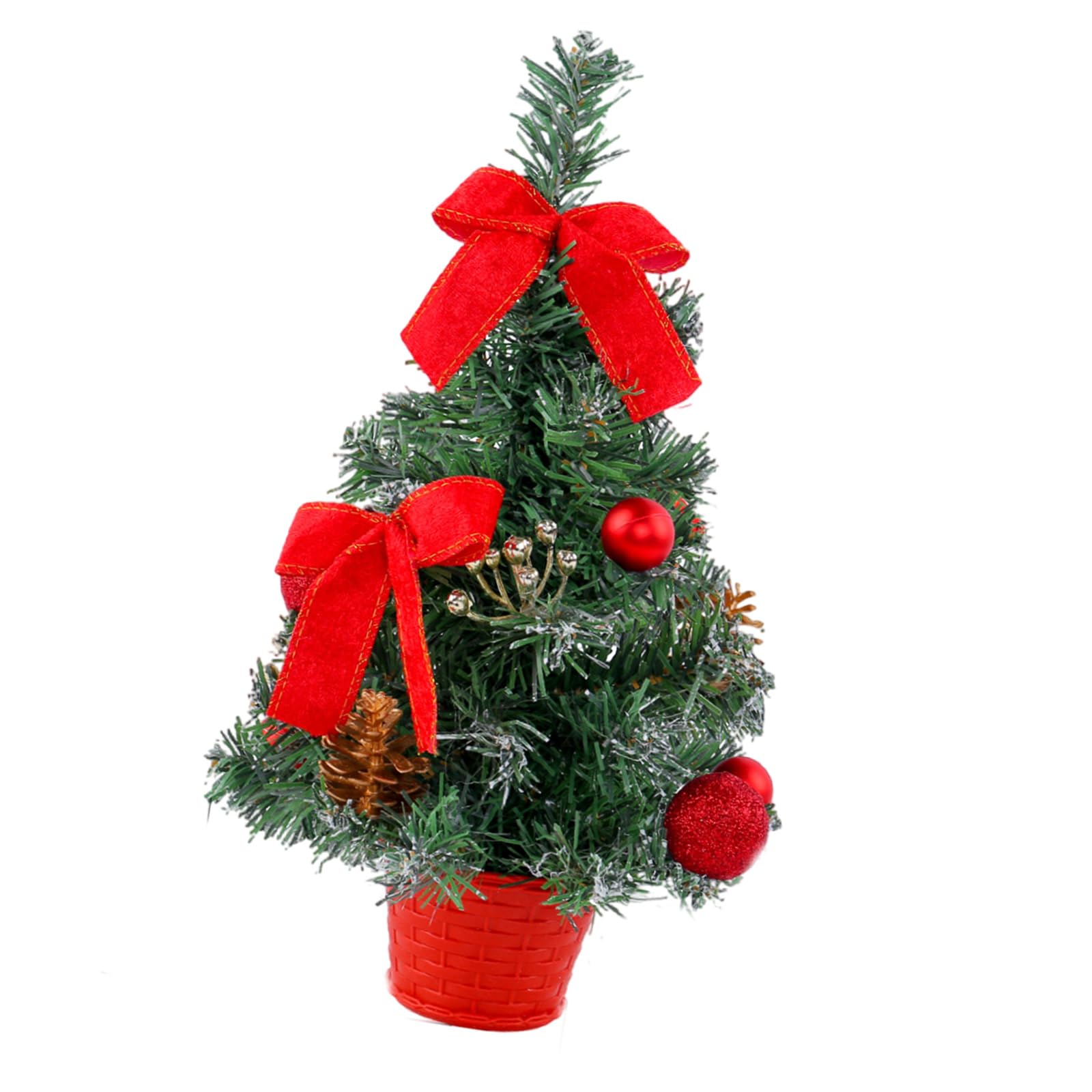 Tsophreniq Potted Christmas Tree Tabletop Decoration Holiday Decorative Desktop Ornament Potted Plant Desk Embellishment Festival Desk Accessory