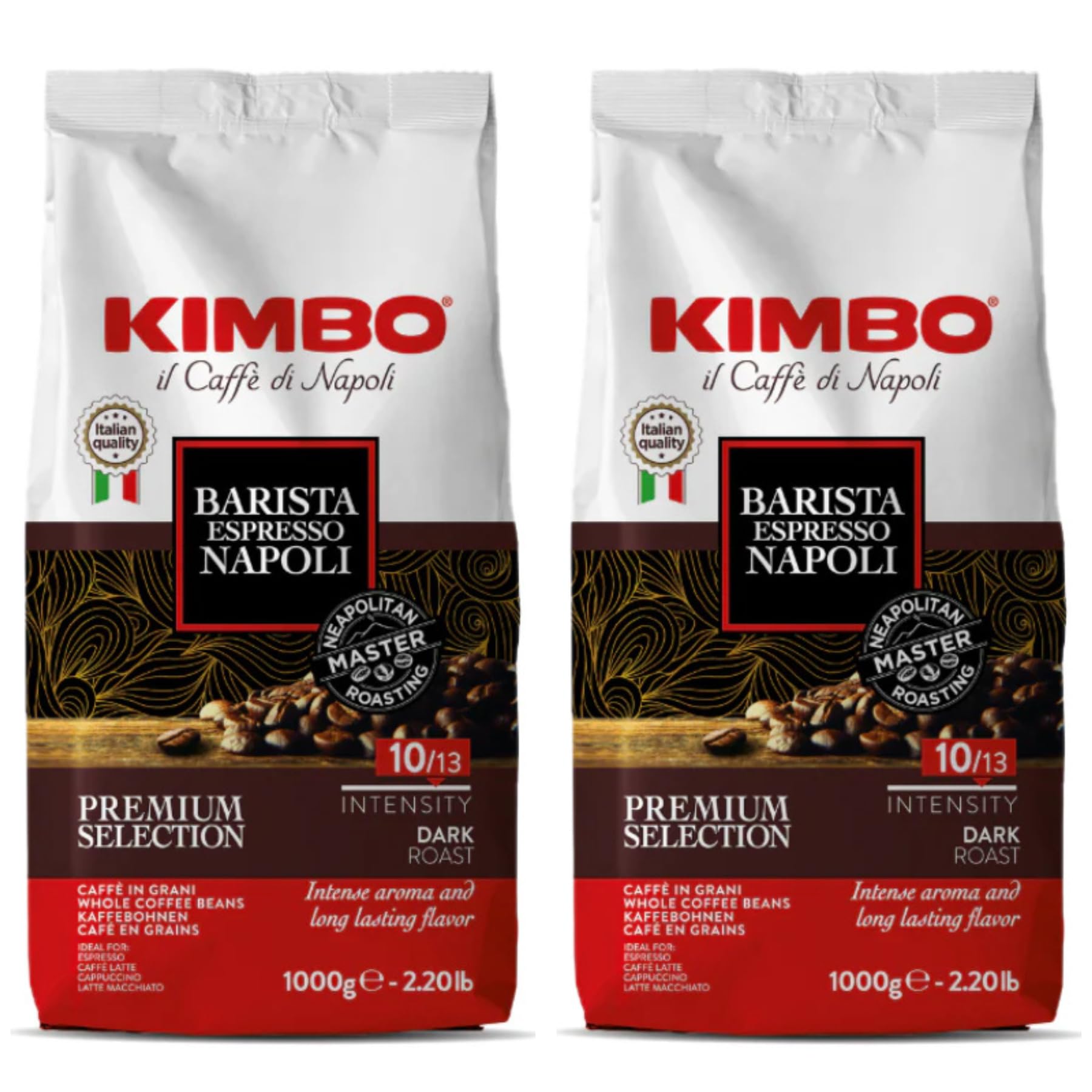 Café en Grano Kimbo Barista Espresso Napoli 2 kg (2x1 kg) - Tueste Oscuro