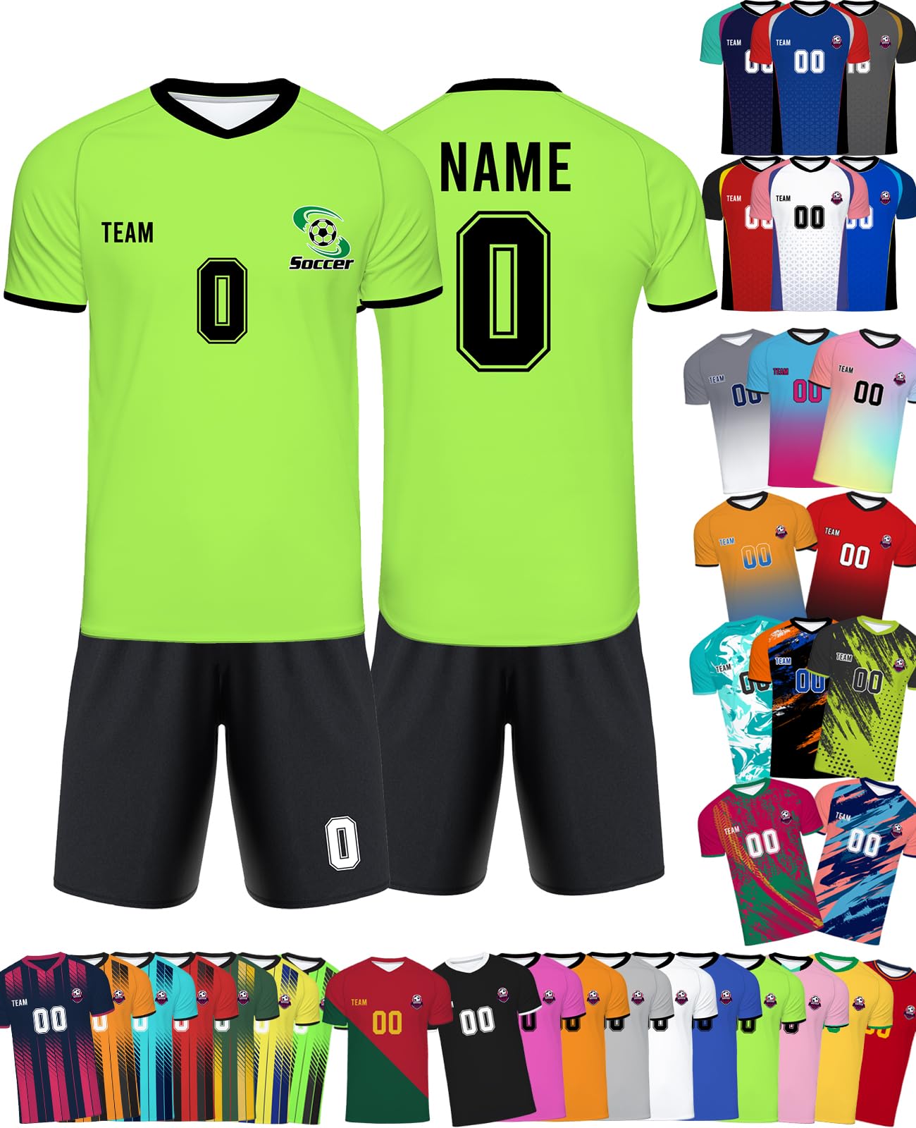 Custom Jersey Soccer with Team Name Number,Personalized Football Shirt Customized Logo Sport Jersey for Men Youth Boys