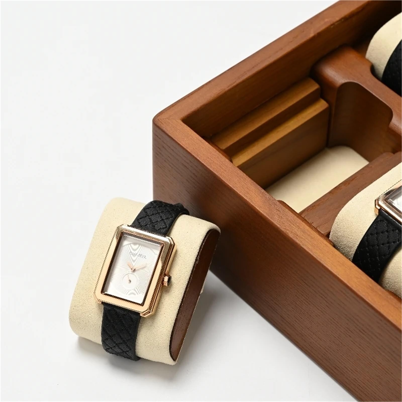 Portaorologi in Legno Massello Organizzatore di gioielli in legno con scatola for orologi a 10 scomparti